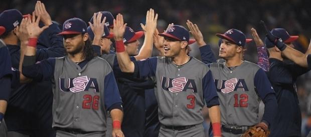 Americanos conseguem vaga histórica na final da WBC (foto: divulgação Twitter) Americanos conseguem vaga histórica na final da WBC (foto: divulgação Twitter)