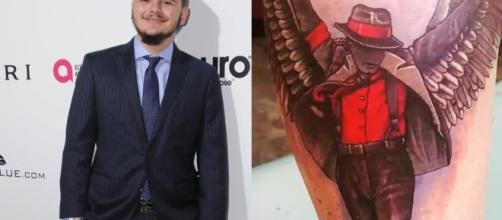Prince Jackson and the tattoo of his father ( Source: VIP de)