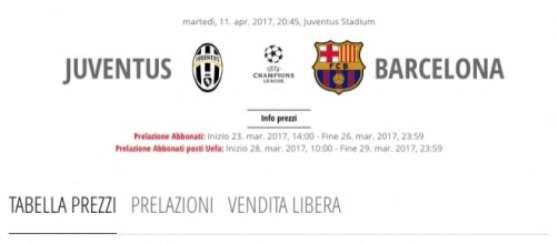 Champions League, Juventus-Barcellona trasmessa in chiaro. Parte vendita biglietti (http://www.juventus.com)
