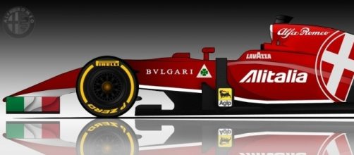 Maqueta de un posible diseño para Alfa Romeo en Fórmula 1