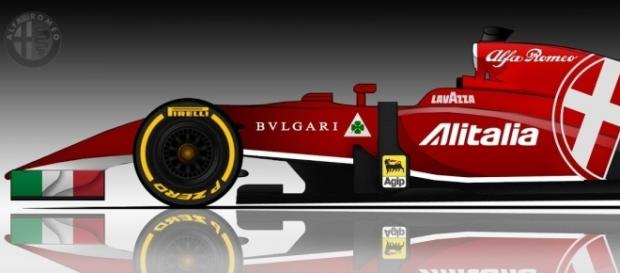 Maqueta de un posible diseño para Alfa Romeo en Fórmula 1 Maqueta de un posible diseño para Alfa Romeo en Fórmula 1