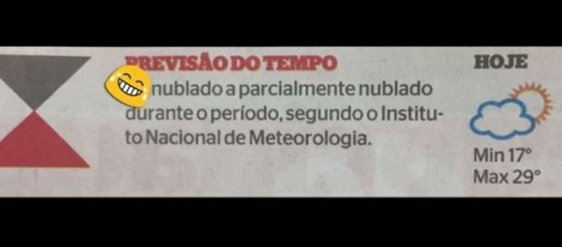Palavrão não intencional estampou a previsão do tempo do Jornal Extra (Reprodução: Facebook) Palavrão não intencional estampou a previsão do tempo do Jornal Extra (Reprodução: Facebook)