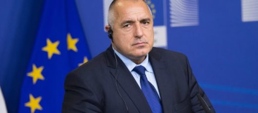 Il premier Borissov dureante una conferenza dell'Ue