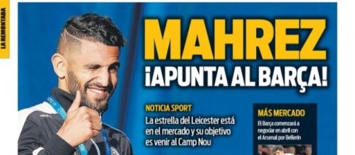 Mahrez à la une du journal espagnol Sport