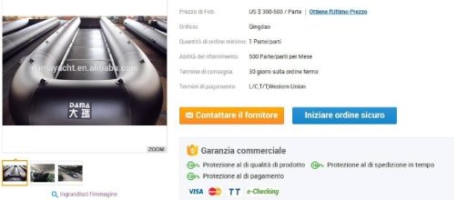 Su Alibaba gommoni in vendita. La Lega: "Invitano gli immigrati a ... - ilgiornale.it