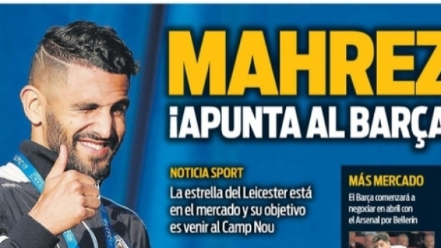Mahrez à la une du journal espagnol Sport