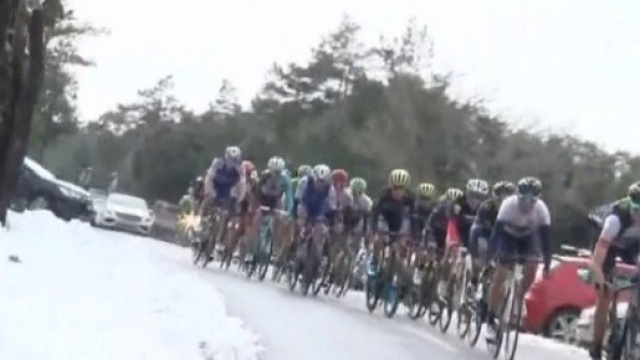 Il gruppo nella sesta tappa della Volta Catalunya