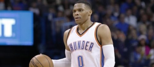 NBA MVP candidate Russell Westbrook leads the Thunder into Houston on Sunday. [Image via Blasting News image library/inquisitr.com]