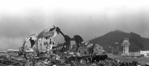 Imagen del accidente en Tenerife, en 1977 Imagen del accidente en Tenerife, en 1977