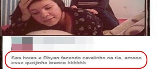 A brincadeira e a legenda da tia do garoto. A brincadeira e a legenda da tia do garoto.