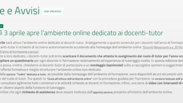 come iscriversi a Indire per i tutor