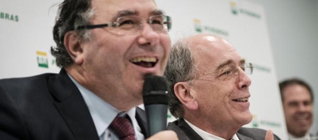 Francês Patrick Pouyanné, diretor da Total e o presidente da Petrobras, Pedro Parente (à dir.) Francês Patrick Pouyanné, diretor da Total e o presidente da Petrobras, Pedro Parente (à dir.)
