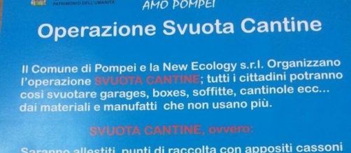 Il manifesto dell'iniziativa "Svuota Cantine"