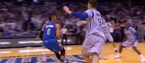 Russell Westbrook in action, Chris Smoove Youtube channel https://www.youtube.com/watch?v=Z7h0mNkPDvg