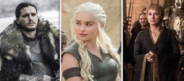 Jon Nieve, Daenerys Targaryen y Cersei Lannister. HBO. Jon Nieve, Daenerys Targaryen y Cersei Lannister. HBO.