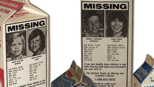 Foto di persone scomparse sui cartoni del latte