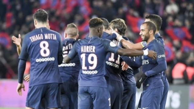 La joie après le but d'Adrien Rabiot lors du match opposant le ... - purepeople.com