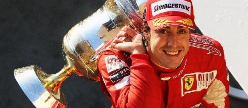 Fernando Alonso during happy times at Ferrari. (Source:pinterest.com)
