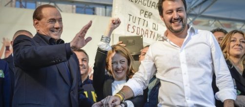 Gli alleati del centrodestra Berlusconi Meloni e Salvini