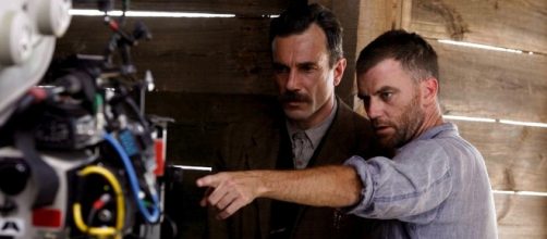PTA and DDL are back together again / Photo via Together Again: Jonny Greenwood, Paul Thomas Anderson, and Daniel ... - filmschoolrejects.com