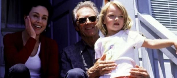 Clint Eastwood com Francesca, em criança Clint Eastwood com Francesca, em criança
