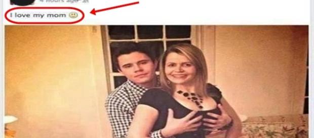 Imagem, muito estranha, de mãe e filho Imagem, muito estranha, de mãe e filho