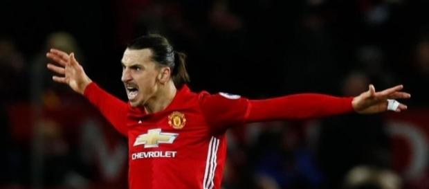 Zlatan Ibrahimovic scored his 27th goal of the season for Manchester United against Everton. Photo: The Sun Zlatan Ibrahimovic scored his 27th goal of the season for Manchester United against Everton. Photo: The Sun