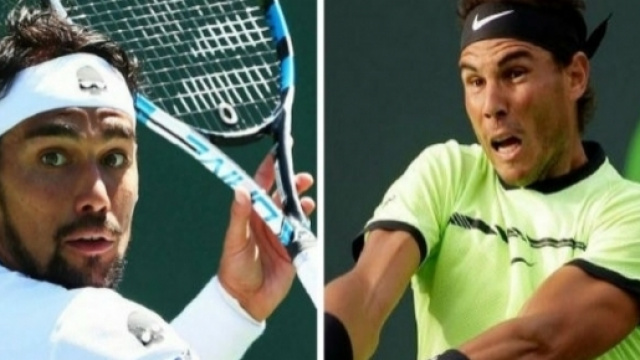 Rafa Nadal vince la semifinale dell'ATP di Miami contro l'italiano Fognini.