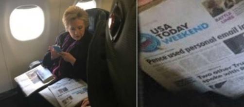 Snap of Hillary Clinton reading Pence email headline goes viral ... - scmp.com