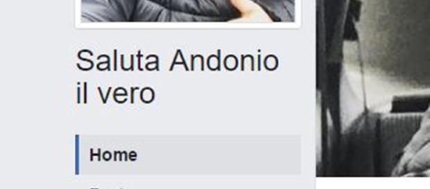 La pagina ufficiale "saluta andonio" con oltre 170 mila like La pagina ufficiale "saluta andonio" con oltre 170 mila like