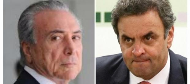 Presidente Michel Temer e senador Aécio Neves Presidente Michel Temer e senador Aécio Neves