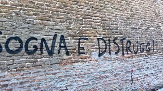 Una scritta che riassume il pensiero dei futuristi