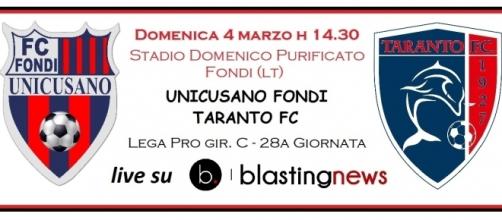 Segui la diretta di Unicusano Fondi-Taranto su Blasting News.