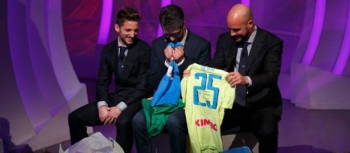 Il giovane Francesco con Mertens e Reina