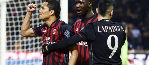 L'esultanza di Bacca dopo la rete del 2-1