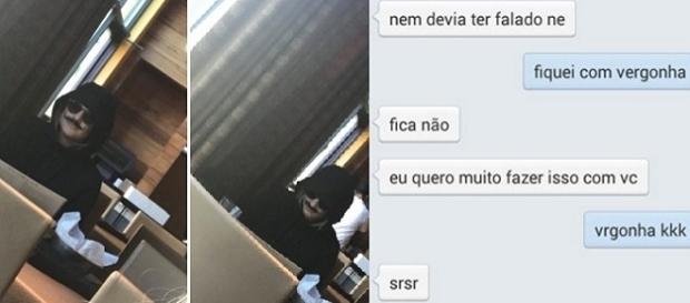Garota nunca imaginaria que sua amiga iria aparecer disfarçada na lanchonete Garota nunca imaginaria que sua amiga iria aparecer disfarçada na lanchonete