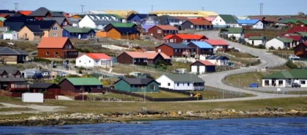 Paisagem típica das Malvinas ou Falklands Paisagem típica das Malvinas ou Falklands