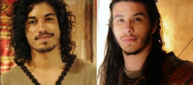 Rune e Zaqueu na novela 'A Terra Prometida' (Divulgação/Record) Rune e Zaqueu na novela 'A Terra Prometida' (Divulgação/Record)