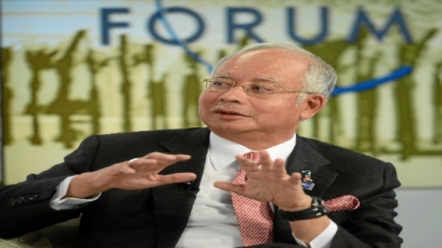 Le 25 janvier 2013, Najib Razak, Premier ministre malaisien, au forum &eacute;conomique de Davos
