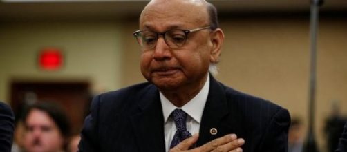 Father Khizr Khan who lost his son, U.S. Army Captain Humayun Khan in Iraq, discusses the Muslim refugee ban. Reuters/ via Kevin Lamarque Fair Use