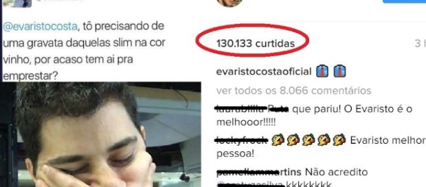 Evaristo responde fã de forma inesperada até para o próprio internauta e viraliza. Evaristo responde fã de forma inesperada até para o próprio internauta e viraliza.