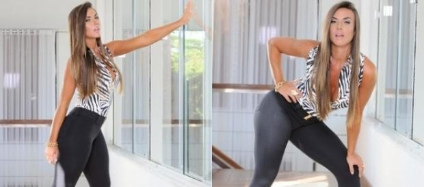 O poder da calça legging nas curvas de uma mulher. O poder da calça legging nas curvas de uma mulher.