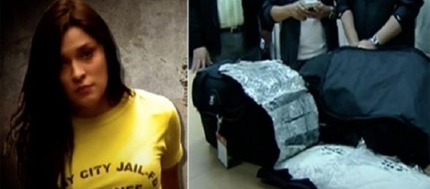 Yasmin foi pega em aeroporto ao aeroporto com quase 6 kg de cocaína na mala. Yasmin foi pega em aeroporto ao aeroporto com quase 6 kg de cocaína na mala.