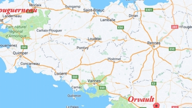 Il faut près de trois heures et demie pour couvrir la distance entre Orvault et Plouguerneau
