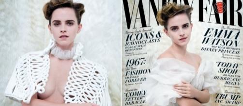 People are angry feminist Emma Watson has posed for a braless ... - metro.co.uk
