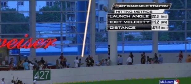 Giancarlo Stanton hits 479-foot home run | MLB.com - mlb.com Giancarlo Stanton hits 479-foot home run | MLB.com - mlb.com