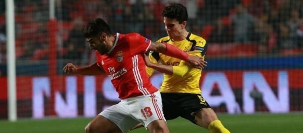 O SL Benfica venceu a 1.ª mão por 1-0 O SL Benfica venceu a 1.ª mão por 1-0