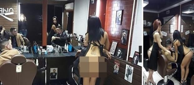 Salão inusitado funciona com cabeleiras que trabalham sem roupa. Salão inusitado funciona com cabeleiras que trabalham sem roupa.