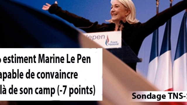 En 2016, 49% de l'opinion pensait que Marine Le Pen pouvait convaincre au-delà des adhérents
