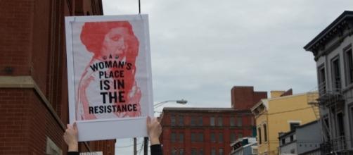 Taken by the writer at the Women's March on Cincinnati (January 2017).